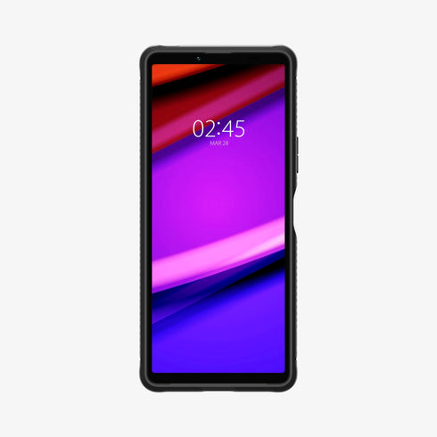 ACS02841 - Sony Xperia 1 III Case Rugged Armor in matte black showing the back